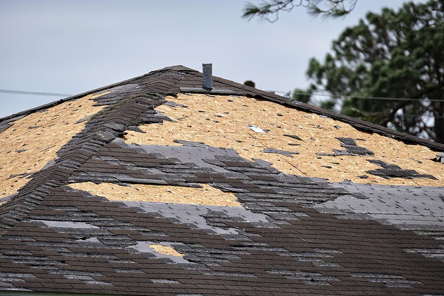 Emergency roof repair after storm damage