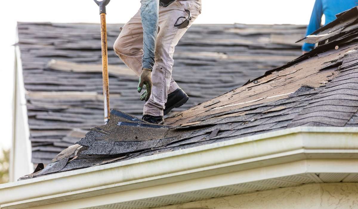 Professional roof repair after storm damage